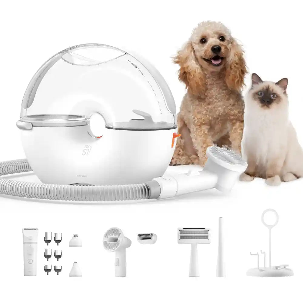 Neakasa S1 Pro product page with 7 tools, 11000Pa suction and a 3L dustbin