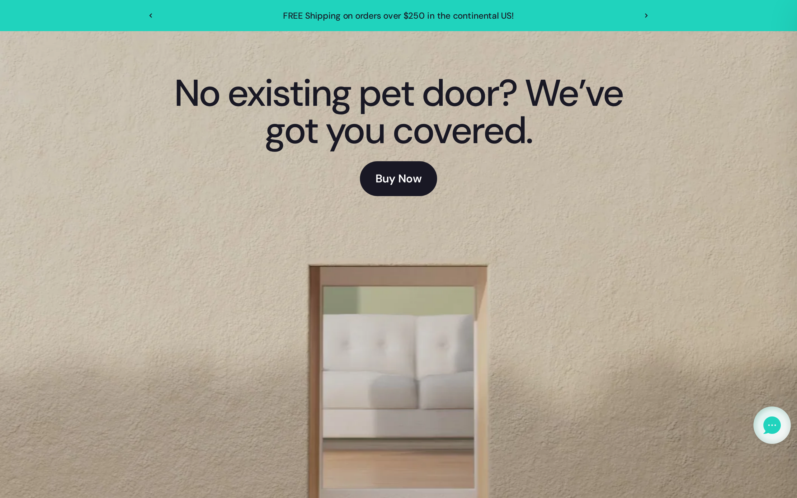 Pawport's complete systems page for homes with no existing pet door