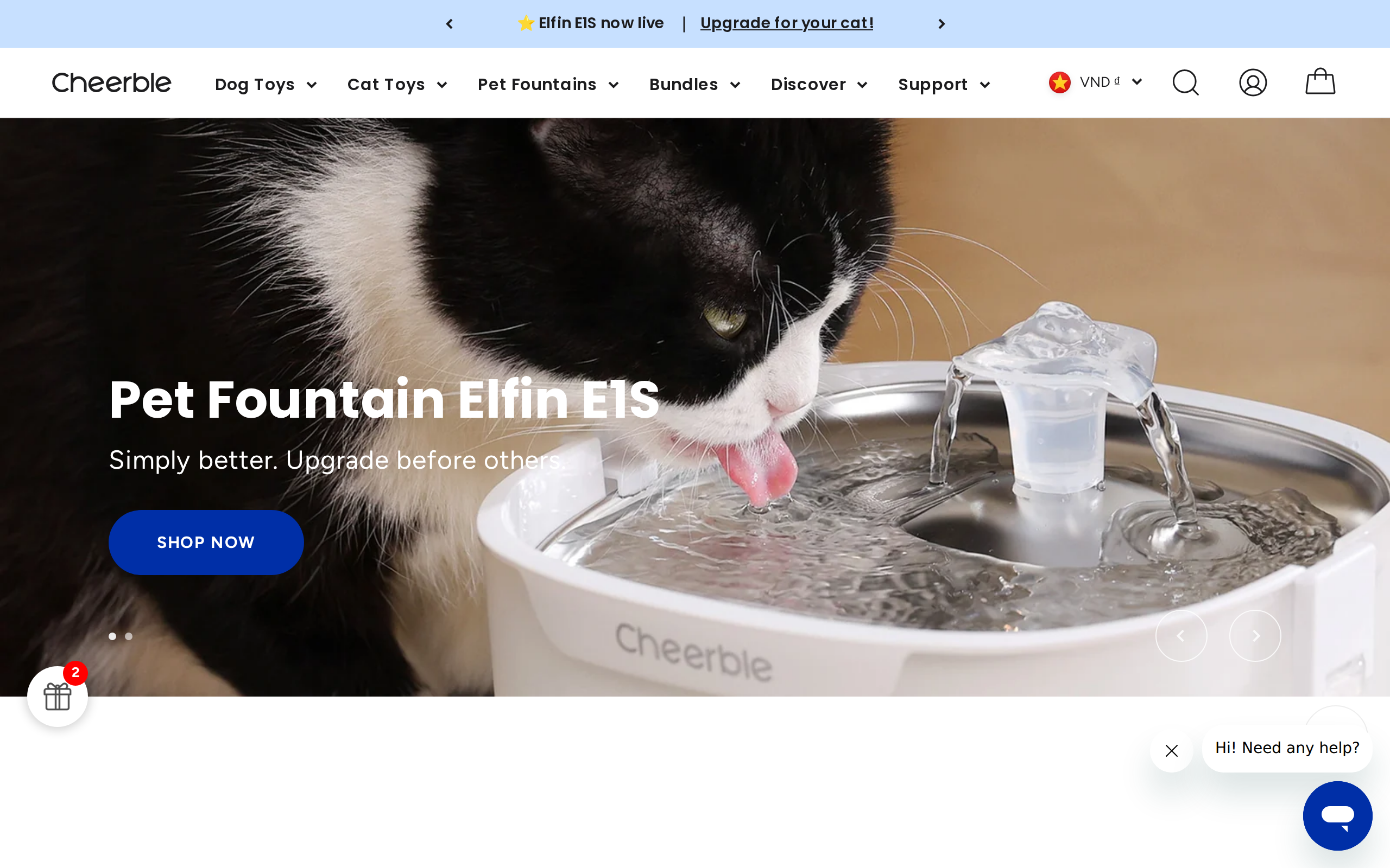 Cheerble's home page with the banner "Simply better. Upgrade before others."