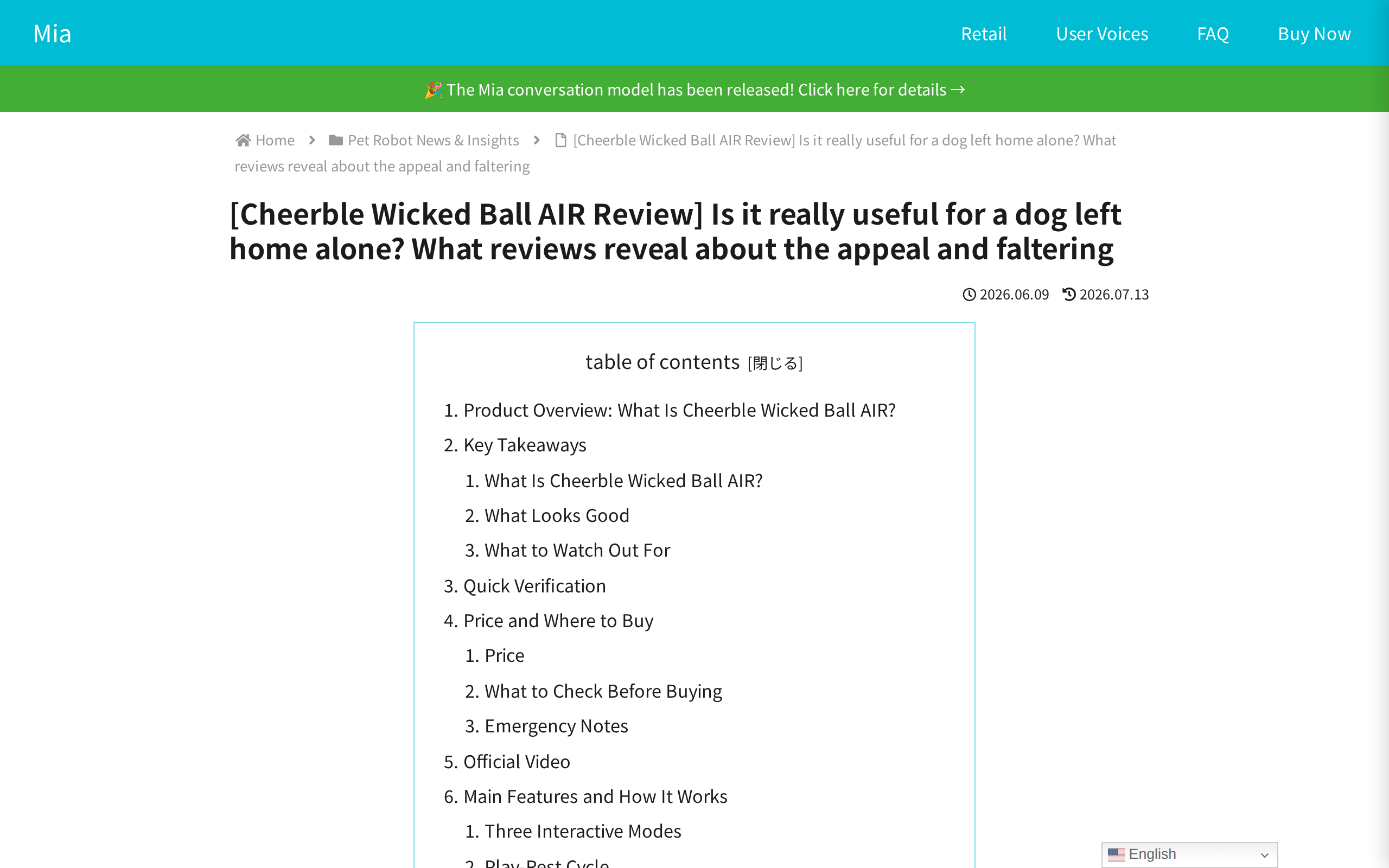 A review page asking whether the Wicked Ball Air is really useful for a dog left home alone